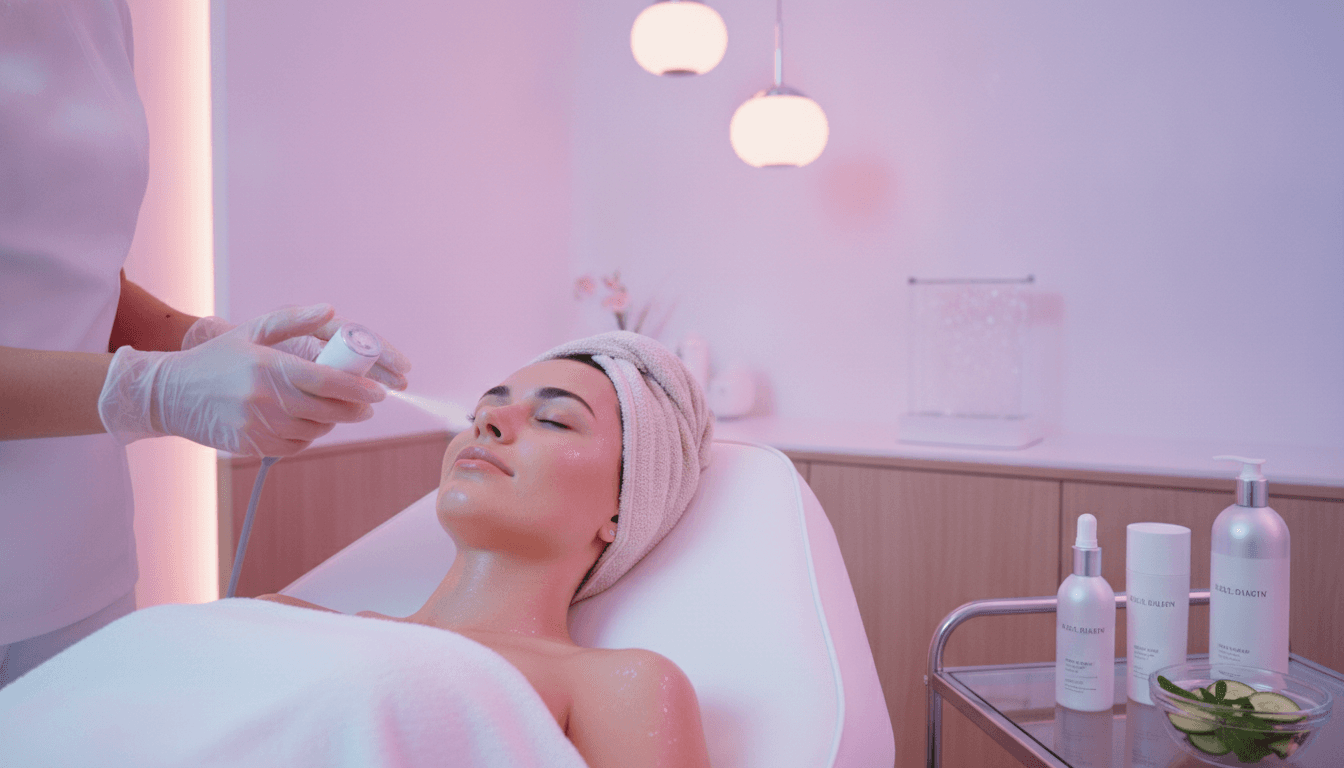A relaxing medical facial in a bright modern med spa